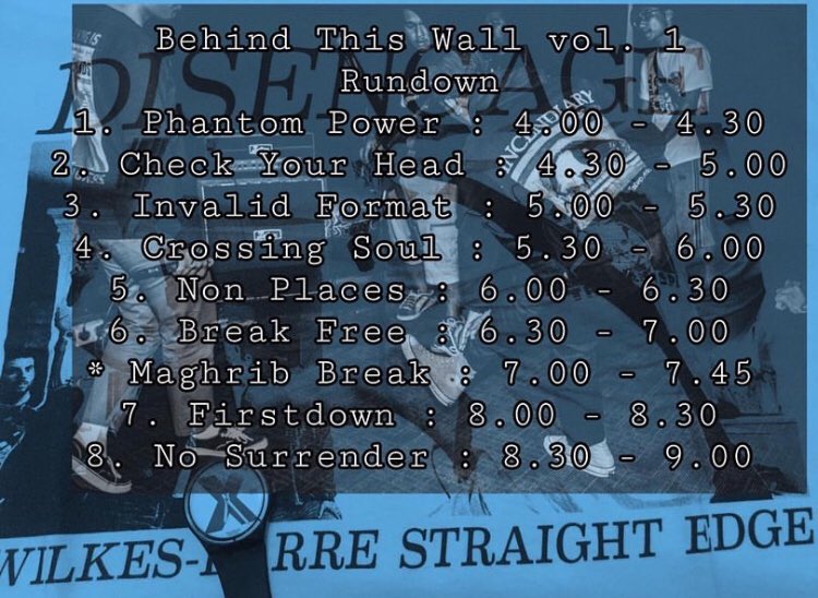 TOMORROW. BEHIND THIS WALL @ THE WALL .