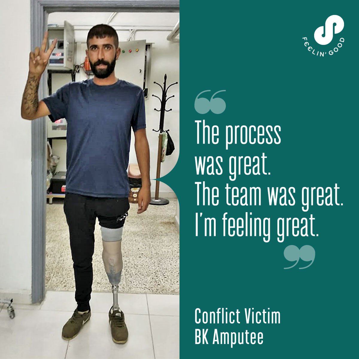 #FeelinGood &gt; Last year #ProsFit’s solution was successfully deployed to enable #ConfidentMobility in challenging environments in M.East. Using telehealth approaches, and leveraging the cloud features of #PandoFit, nearly 40 amputees were successfully fitted during the project.