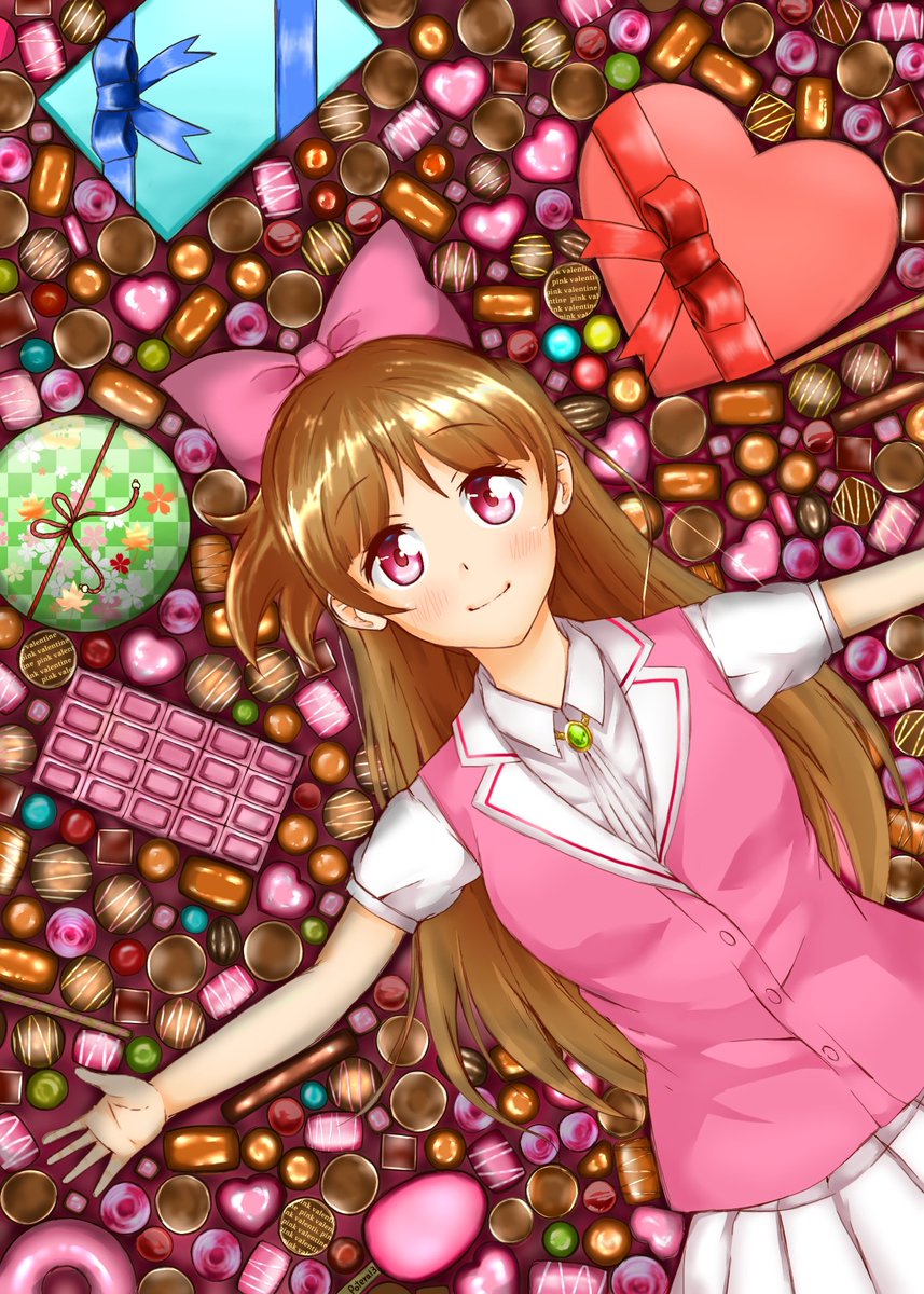 Potera 甘い夢 バレンタインイラストのつもりでしたが間に合いませんでした イラスト チョコレート ハート イラスト好きさんと繋がりたい 女の子 ピンク うちの子 絵描きさんと繫がりたい