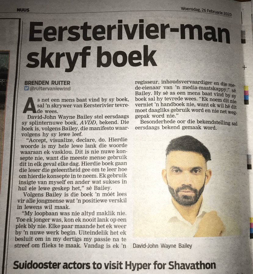 LoveTheDoers's tweet photo. Our Founder & CEO @davbai83 featured in the local @TygerBurger
Limited copies still available at R100 each. david@lovethedoers.org #AVDD #LoveTheDoers https://t.co/EBkKYkgsCc