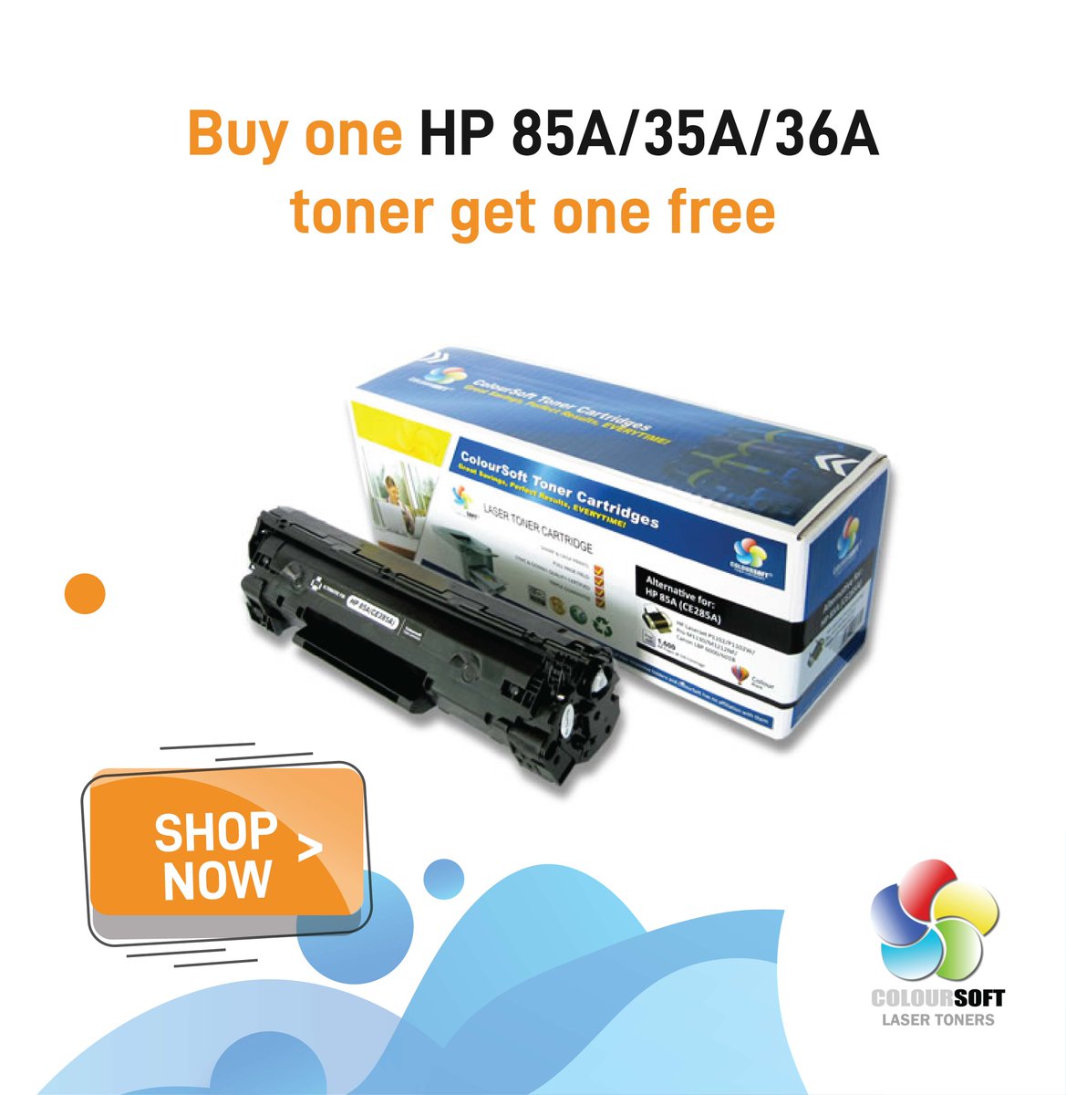 ColoursoftT's tweet image. Our buy one get one free offer on the HP 85A, 35A, and 36A Coloursoft compatible toners is still on-going. Call us on 0795 797703 to stock up on your toners at an unbeatable rate!
#PrintMoreForLess #PrintingSolutions #BOGOF #FridayFeeling