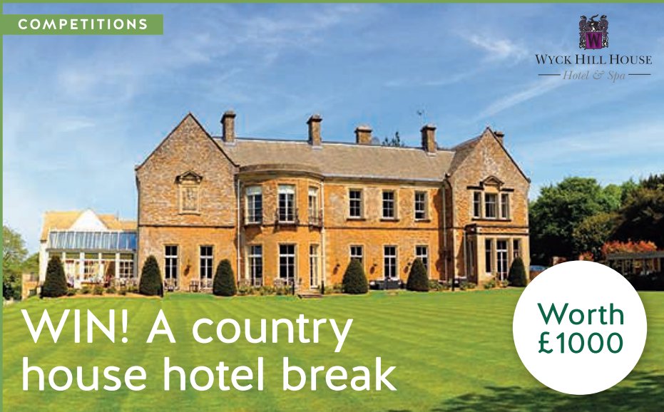 #Competition 🎉 Win a luxurious break in the Cotswolds, worth £1000! We've teamed up with <a href="/Wyckhillhouse/">WyckHillHouseHotel</a> to offer one lucky Rewards for Life member this fantastic prize. Find the details in the March/April issue of Healthy, on sale in @holland_barrett and on selected newsstands.