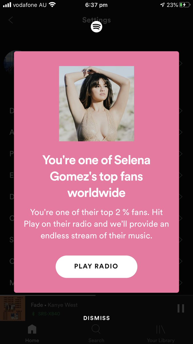 mariahsully's tweet photo. @selenagomez so proud to be in the top 2%! LOVE YOU 💕 @Spotify https://t.co/1U2lPqAZ8j