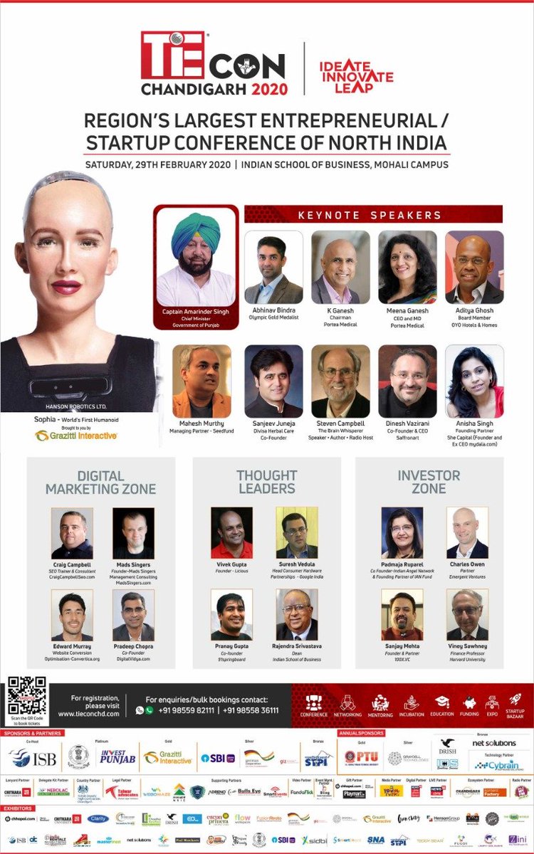 The sassiest event of the North on #Entrepreneurship is happening tomorrow
tieconchd.com
#TiEConChandigarh2020
#ideateinnovateleap
@RealSophiaRobot
@Abhinav_Bindra
@ganeshk03 @maheshmurthy @AmitKrPandey @padmajaian @iamadityaghosh @imsanjeevjuneja @mehtasanjay #Startups