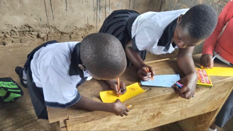 Future_of_Taru's tweet photo. Our visitors and volunteers, Charlotte and Fernando, are going to have a party for their departure in four weeks and they are preparing a carnival! The children were all inspired when they were creating their carnival masks! #FridayThoughts #FridayFeeling #Carnaval2020 #Kenya https://t.co/SSz5hddSYl