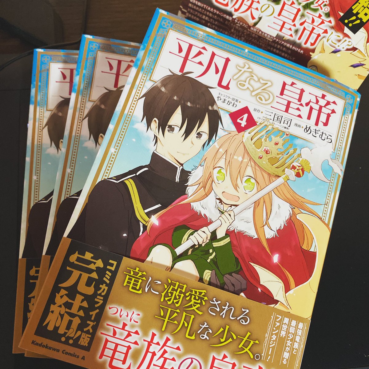 「平凡なる皇帝」4巻の見本送っていただいた〜!完結巻です!3月4日発売になります?よろしくお願いします!! 