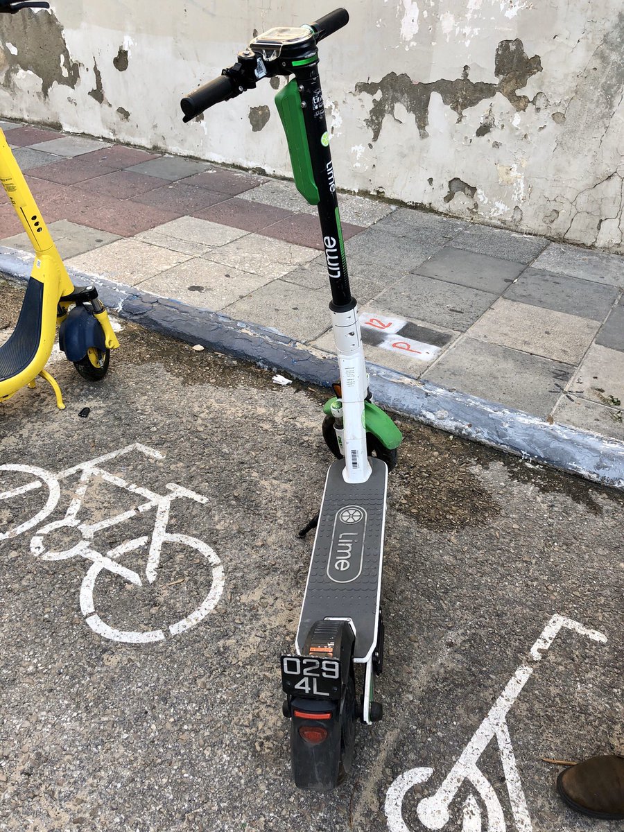 FabrizioAnner's tweet photo. Impressed how #TLV fosters #micromobility and deals with parking challenge. No chaos due to dedicated #scooter parking spots for which 250 car parkings have been reduced. Owners get fined if not properly parked. Riding along the beach is nice and safe due to dedicated bike lanes. https://t.co/idpeUfeUH2