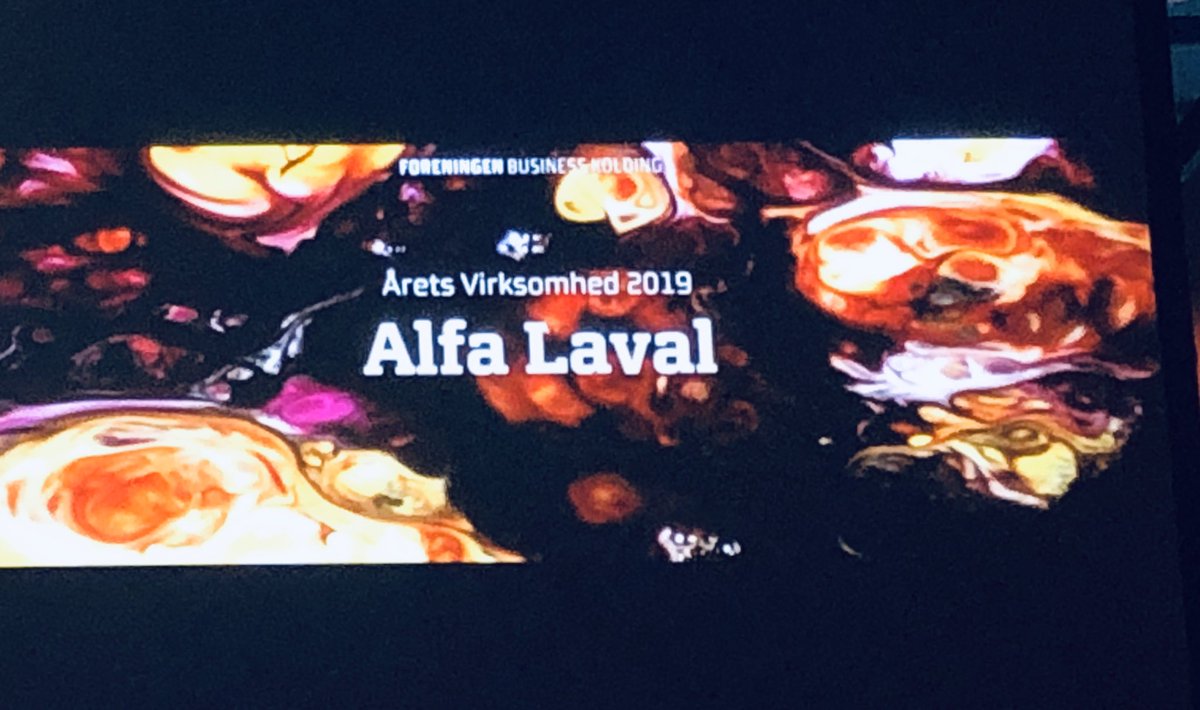 ComicElvis's tweet photo. Stort tillykke til Årets virksomhed 2019 i Kolding Kommune! 👏 Flot. 
#alfalaval #kolding #businesskolding #tillykke #dkpol https://t.co/6UAVhiNCr9