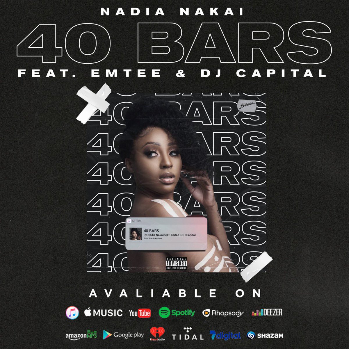 Had the honour of Recording, Mixing, Mastering @Nadia_nakai’s latest single #40Bars feat. @emteethehustla_ & @DJCapital90 

Go get the single now on all digital platforms !