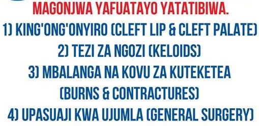 LionBahari's tweet photo. THIS IS TO INFORM ALL THAT OUR ANNUAL PLASTIC AND RECONSTRUCTIVE SURGERY CAMP WILL BE HELD AT THE END OF MAY 2020 AT TAWFIQ HOSPITAL, MALINDI IN KILIFI COUNTY.

THIS CAMP IS TOTALLY FREE.

WATCH OUT FOR THE DATE. https://t.co/icCBV1RwOU