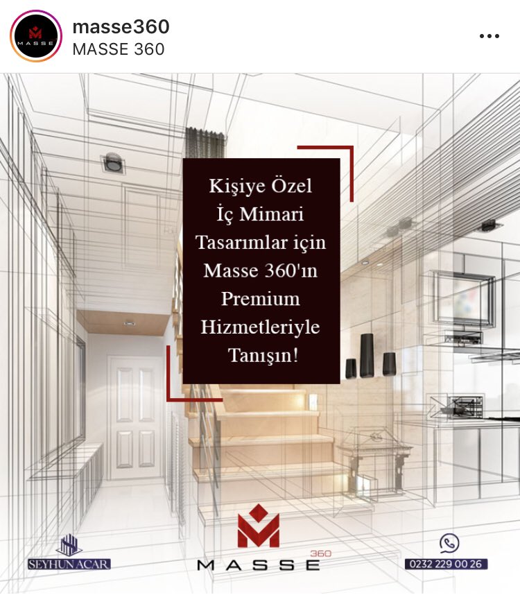 Kişiye Özel İç Mimari Tasarımlar için Masse 360'ın Premium Hizmetleriyle Tanışın. 🌎 masse360.com
📞 (0232) 229 00 26

Masse 360°; Kalite, Deneyim ve 360 Derece Premium Çözümlerin Buluşma Noktası!