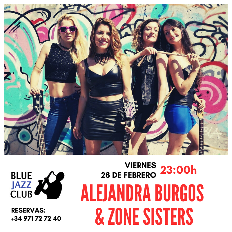 BlueJazzClub's tweet photo. 😎👉 ¿Tienes plan para esta noche? ¡NOSOTROS TENEMOS ROCK! A partir de las 23:00h os esperamos con Alejandra Burgos &amp; Zone Sisters. Haced vuestras reservas en el 971 72 72 40
#bluejazzclub #hotelsaratoga #livemusic #rock #alejandraburgos #felizviernes https://t.co/ehkrGYb7cK
