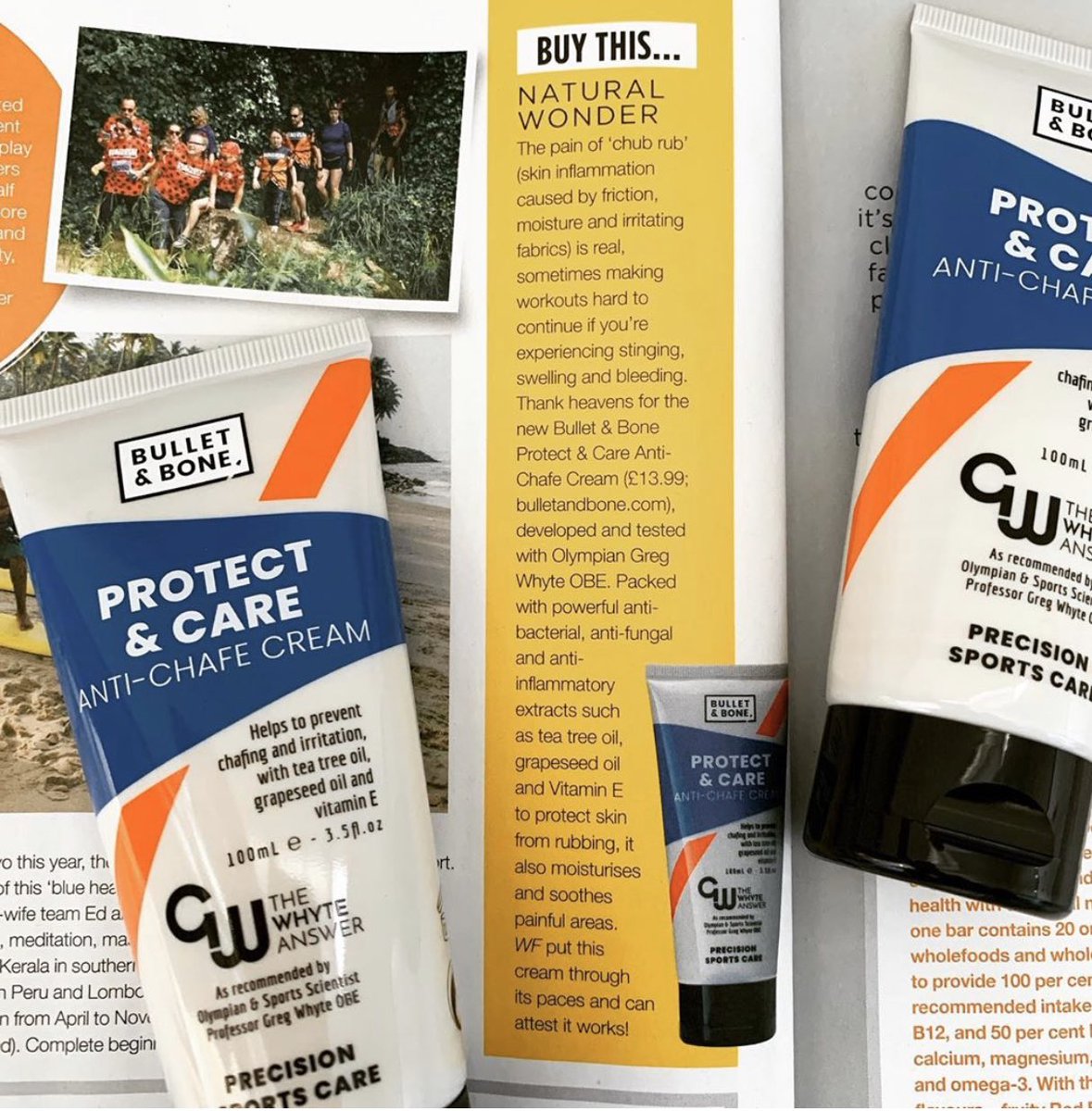 gpwhyte's tweet photo. Absolutely delighted with @womensfitnessuk feature in this months issue:
‘Thank heaven’s for the new Bullet & Bone Protect & Care Anti-Chafe Cream’
Check out the ‘Buy This’ section for fab review
https://t.co/9f9OsowFQK
@bulletandbone @bulletandboneAU
#PreparePerformRecover https://t.co/l8gCWsNAjC
