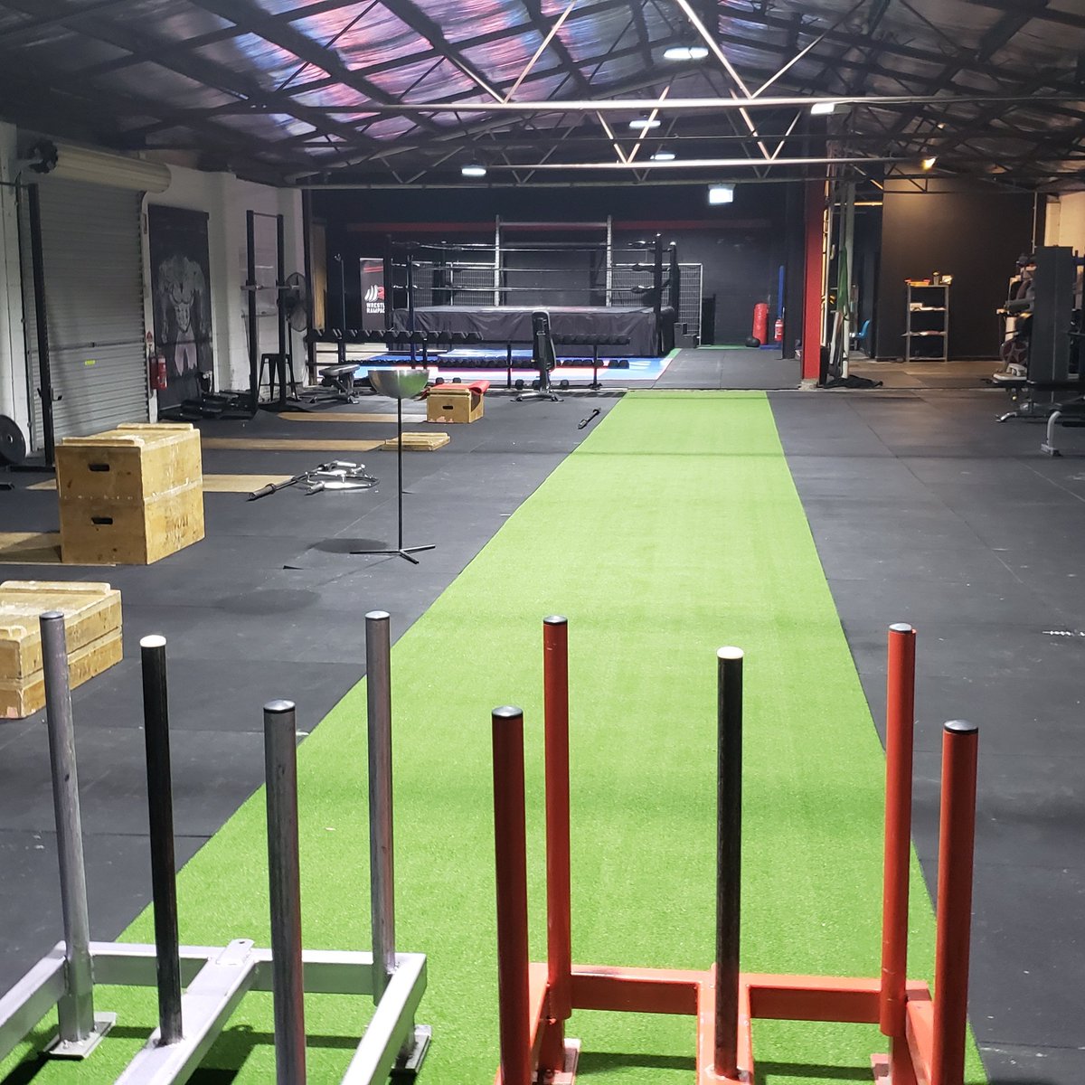 HartleyJackson_'s tweet photo. Welcome to the Wrestle Rampage Dojo. All set for this weekends seminar! What a place to call home!
Full size wrestling ring, strength and conditioning gym, boxing and MMA facilities... plus a DAMN shower!
#livingthedream
#wrestlerampage #madeoftherightstuff https://t.co/0eUapYKiIN
