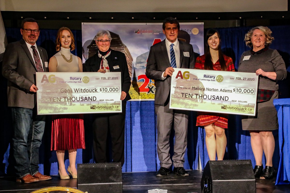 ExciteLeth's tweet photo. Please join @ExParkLeth and the #RotaryClubofLethbridgeEast in congratulating Mallory Adams. Mallory is one of two $10,000 Agricultural Scholarship winners for 2020!
.
.
https://t.co/PIFXbIE8qN
.
.
#yql #lethbridge #itsattheex #abag #westcdnag #yyc #agexpo #ag #scholarship https://t.co/XbkCoeKnfI