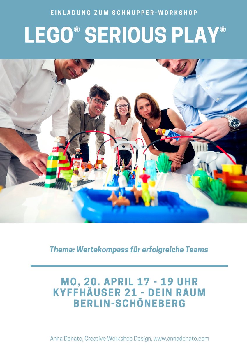 Creativity_Anna's tweet photo. Hallo #Berlin. Habt ihr Lust #LEGOSeriousplay kennenzulernen? Dann kommt doch vorbei. 

Mehr hier: https://t.co/HGfERwVWsz

#LEGO #Kyffhäuser #Workshop #Teamentwicklung #Kreativität #Werte https://t.co/YLO81FyjlC