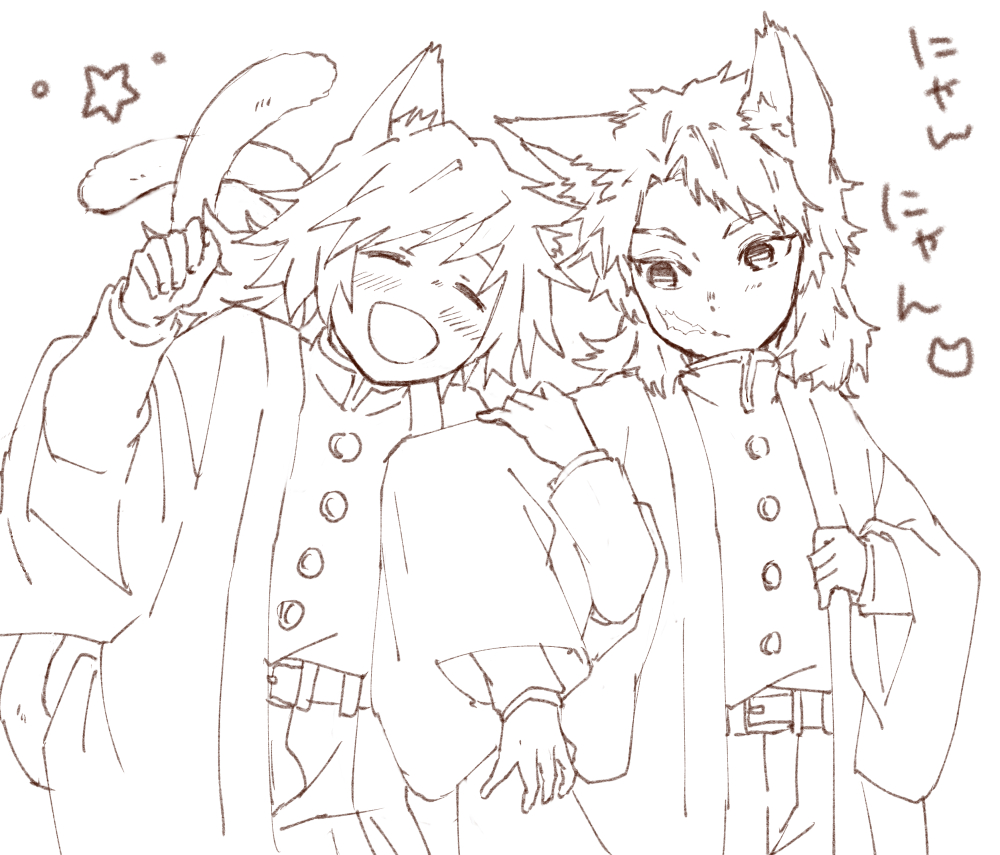 私が描いた日がネコの日にゃのだよ 