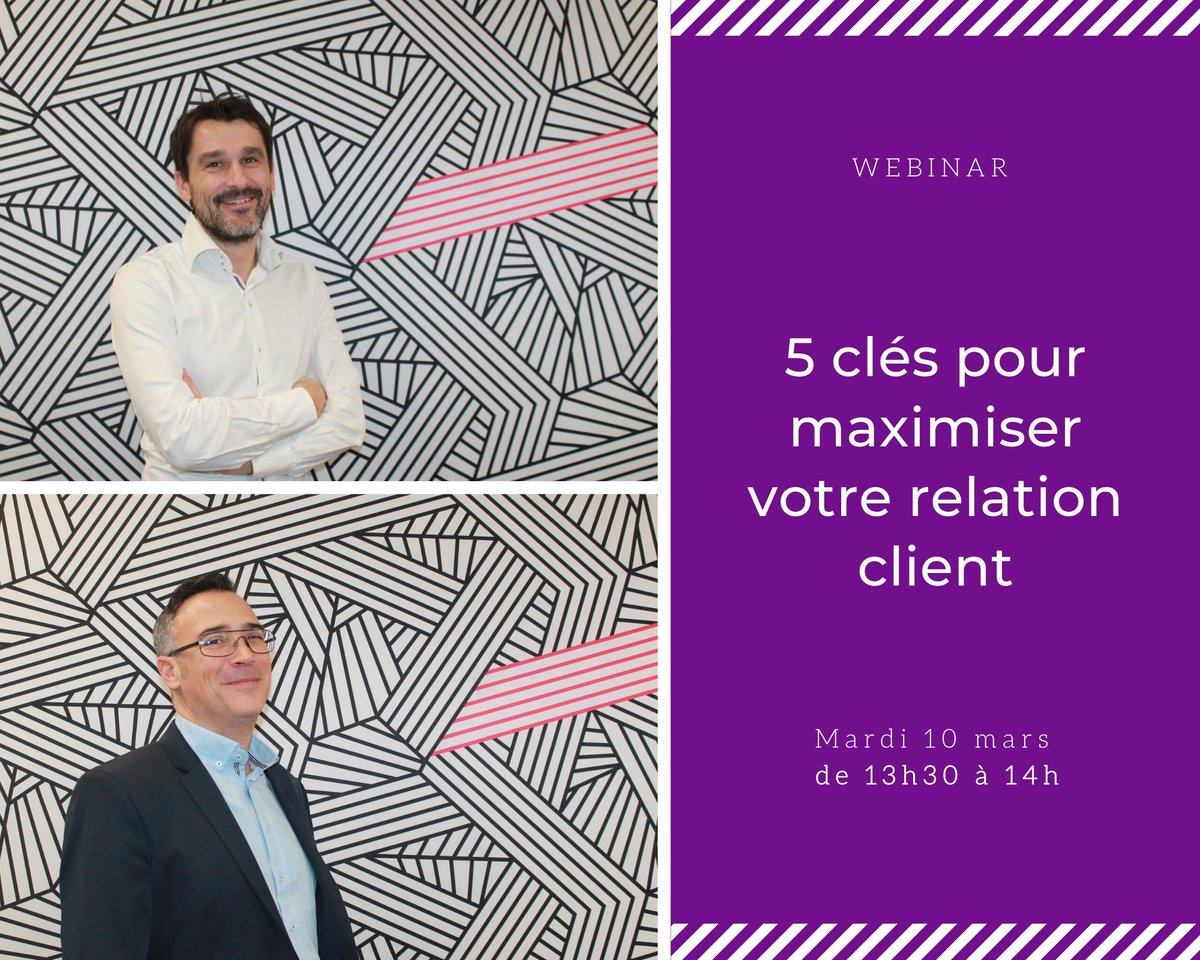 weadvocacy's tweet image. Mardi 10 mars 2020, de 13 h 30 à 14 h, venez profiter d'une nouvelle session de webinar :  5 clés pour maximiser votre relation client ! Votre invitation 👉  bit.ly/2I4VPzi 😁
#webinar #communicationdigital #expérienceclient