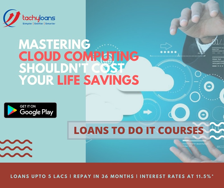 Tachyloans's tweet photo. Loans to do Cloud Computing Course
✅Loans up to ₹ 5 Lacs
✅Repay in 36 Months
✅Interest Rate as low as 11.5%*
✅Instant Approval
Apply by downloading our App at https://t.co/TLZJ94xW41 from Play Store or at https://t.co/UQiQIEQm1f
#EducationLoans
#ITSkills
#CloudComputing https://t.co/QgBK12NZn5