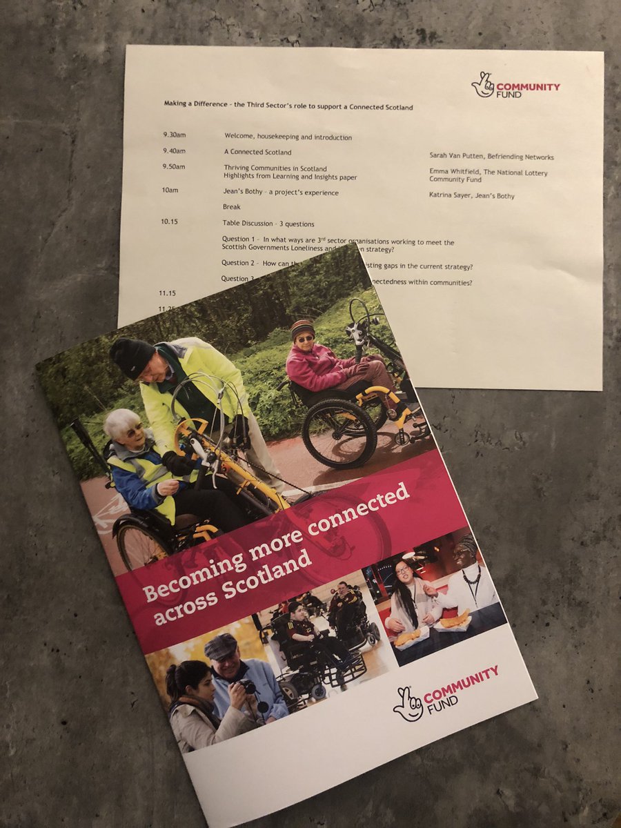 kates2577's tweet photo. Interesting discussions yesterday looking at the third sector’s role to support a connected Scotland thanks @TNLComFundScot for hosting! #workingtogether #thirdsectorimpact #jeansbothyhelensburgh https://t.co/XohCDUIhv4