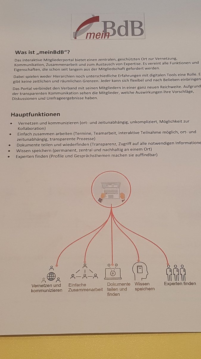GoersHennes's tweet photo. 2. Tag des Länderrates des @BdB_Deutschland 
Vorstellung des neuen Mitgliederportals des Verbandes. Grundlage einer effektiven Verbandsarbeit.
#Digitaleverbandsarbeit https://t.co/LNVIsRG3d8