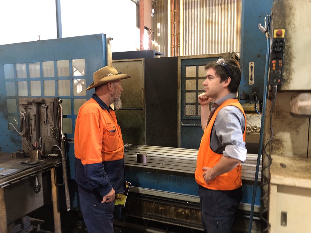 RDAYMN's tweet photo. Heavy Industry Multi Trade  participants visited SJ Cheesman today in Port Pirie, thanks to Joe Taylor for the tour and giving a great overview of the  business to the group and what you look for when hiring and skills required to work at the site.
#365daysofRDA  #RDAYMN https://t.co/R2DlwjYnZ7