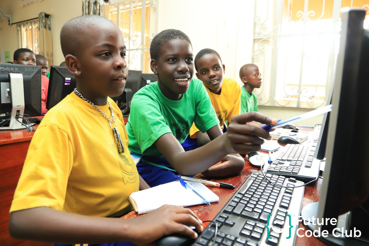 'Each one, tech one!' #CodingIsFun #FutureTechBosses. #FutureCodeClub #CodingInUganda