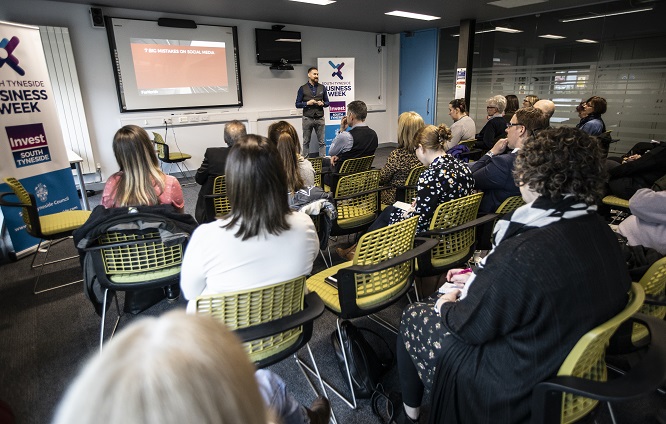 STyneBusiness's tweet photo. Over one hundred businesses attended #STBusinessWeek. Thanks to all who came, contributed and benefitted from the expert advice and industry insights #LoveSouthTyneside https://t.co/6JviMbyvmm https://t.co/oSi6w9BhQF
