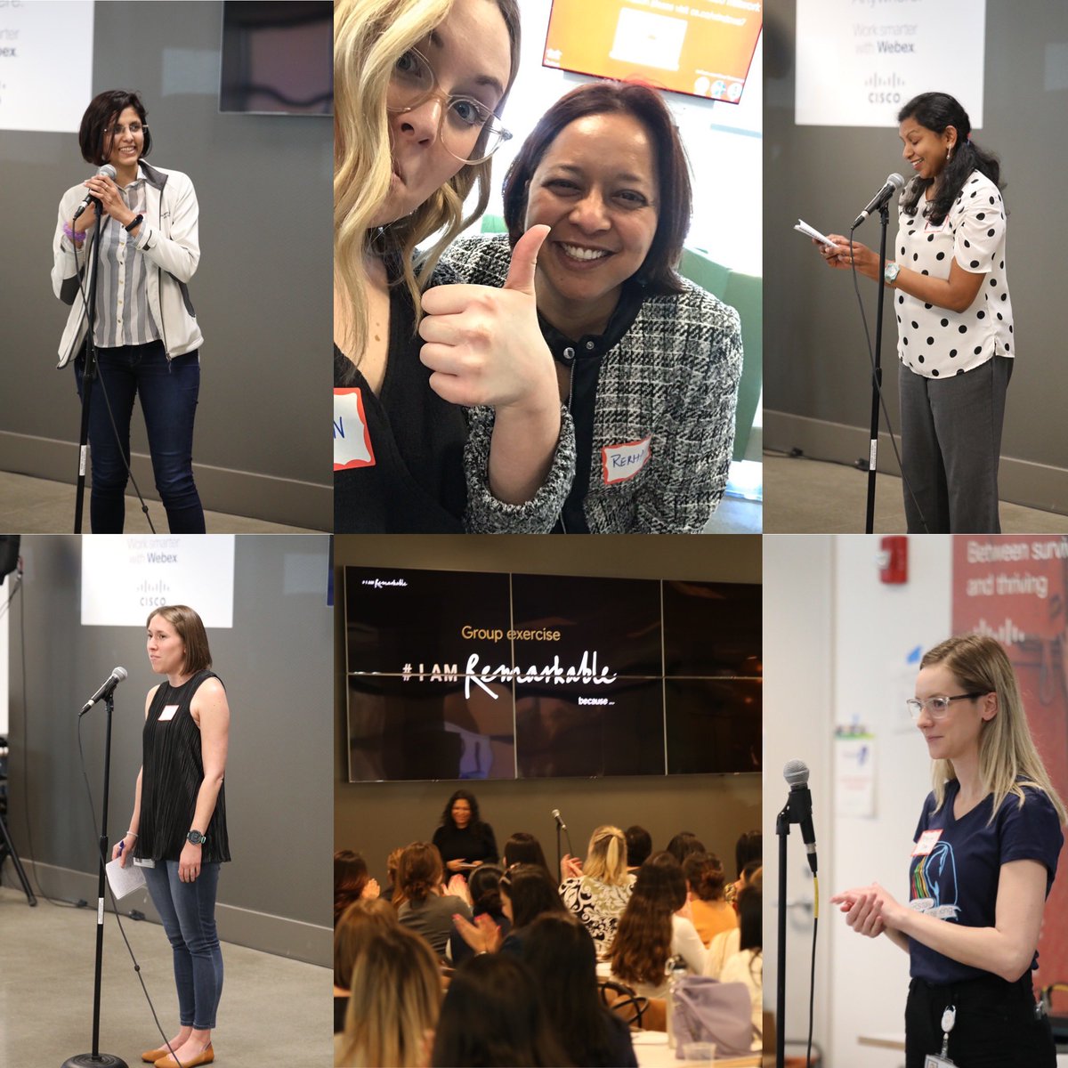 WomenOfCisco's tweet photo. “Why fit in when you were born to stand out?” Full house at #WomenOfCisco #SJC Executive Shadow 2020 #IAmRemarkable Training today. Shout out to @curlegirl19 and Michele Day for leading a super engaging, motivating and interactive session. #WeAreCisco #HERstory #LoveWhereYouWork https://t.co/sFg6sqdQpR