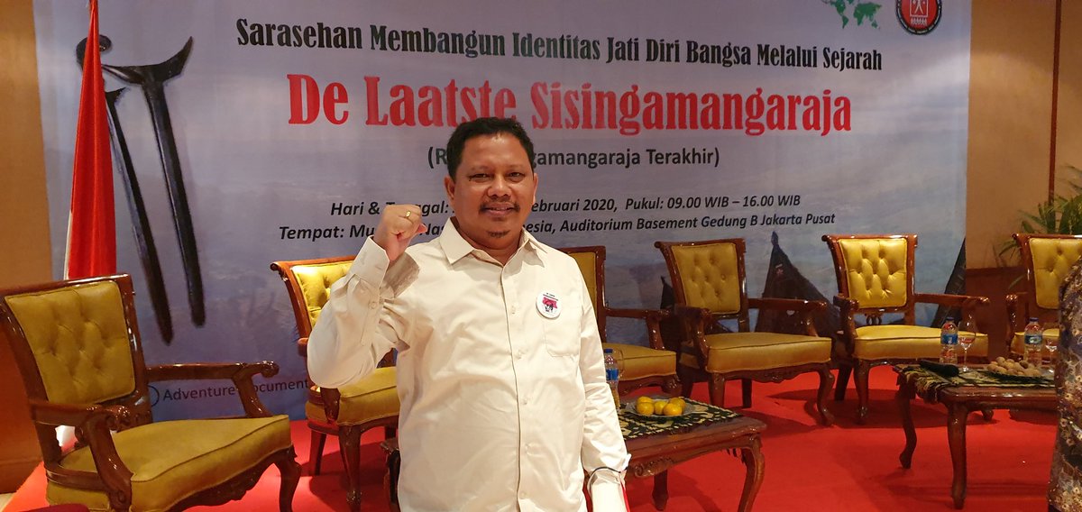 Sarasehan 'De Laatste Sisingamangaraja' di Museum Nasional pada Jumat (28/2/2020). #SisingamangarajaXII merupakan pemimpin Kharismatik, Imam tertinggi, tabib yg manjur, anti perbudakan & anti penjajahan. Tweeps ada identifikasi lain thdp sosok beliau? Beri responmu. 
#budayakita