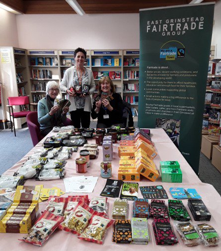 WSCCLibraries's tweet photo. Did you know, #EastGrinstead is a @FairtradeUK Town? 🧐 Pop in to #EastGrinsteadLibrary today (Friday 28/2) or tomorrow (Saturday 29/2) 10am-4pm to find out why &amp; to browse the delicacies on sale - we've got chocolate, coffee &amp; more! 🍫☕ @VisitEG @AboutEG @egmums @WHEGrinstead https://t.co/CeoAiWmkCF
