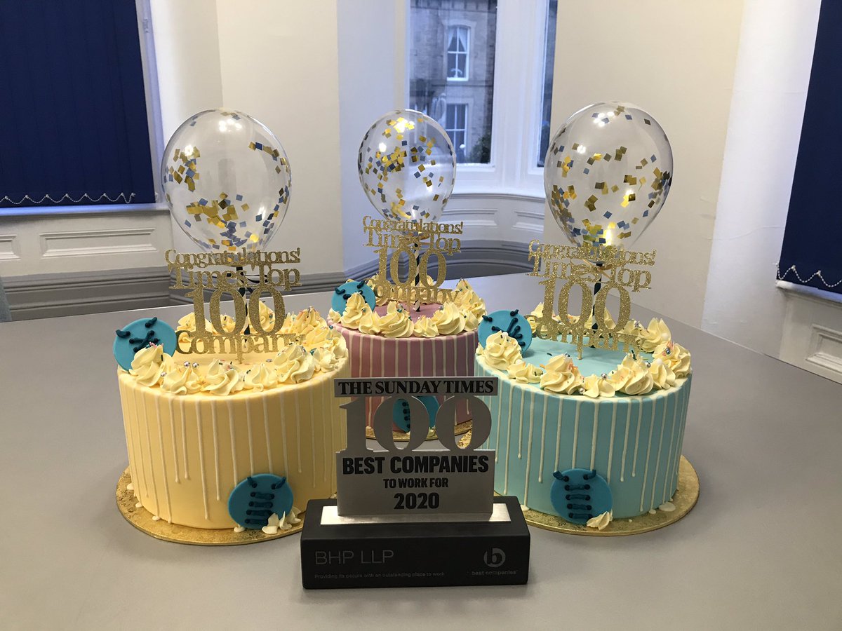 bhpaccountants's tweet photo. Today is #bestcompanies2020 day, a chance for our staff to celebrate being featured in the @thesundaytimes Top 100 best companies to work for.

At BHP we celebrate with cake! Thanks to @cpatchbakery for these amazing creations! https://t.co/RvyVAbX4Sv