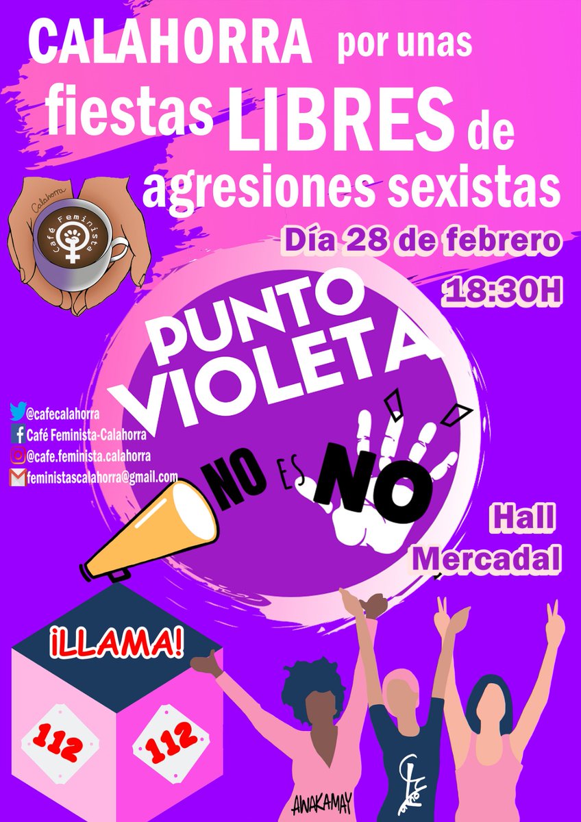 CafeCalahorra's tweet photo. Os esperamos, como siempre, en el Hall del Paseo Mercadal hoy 28 de febrero a las 18:30 con toda la información para que podamos disfrutar de unas fiestas en nuestra ciudad libres de agresiones sexistas. https://t.co/bDscIUz4wj