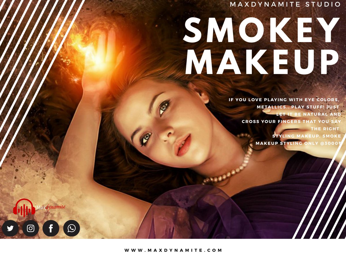 Maxdynamite3's tweet photo. #smokey makeup styler? something #bright and #funtowear for an #engagementCeremony #modelshoot? book our smokey makeup styling experts for pretty look for more info contact us! Email-Info@maxdynamite.com
Location: Noida, C-Block Sector-63
Contact No- +91 7065452501, https://t.co/WWly9sqCIr