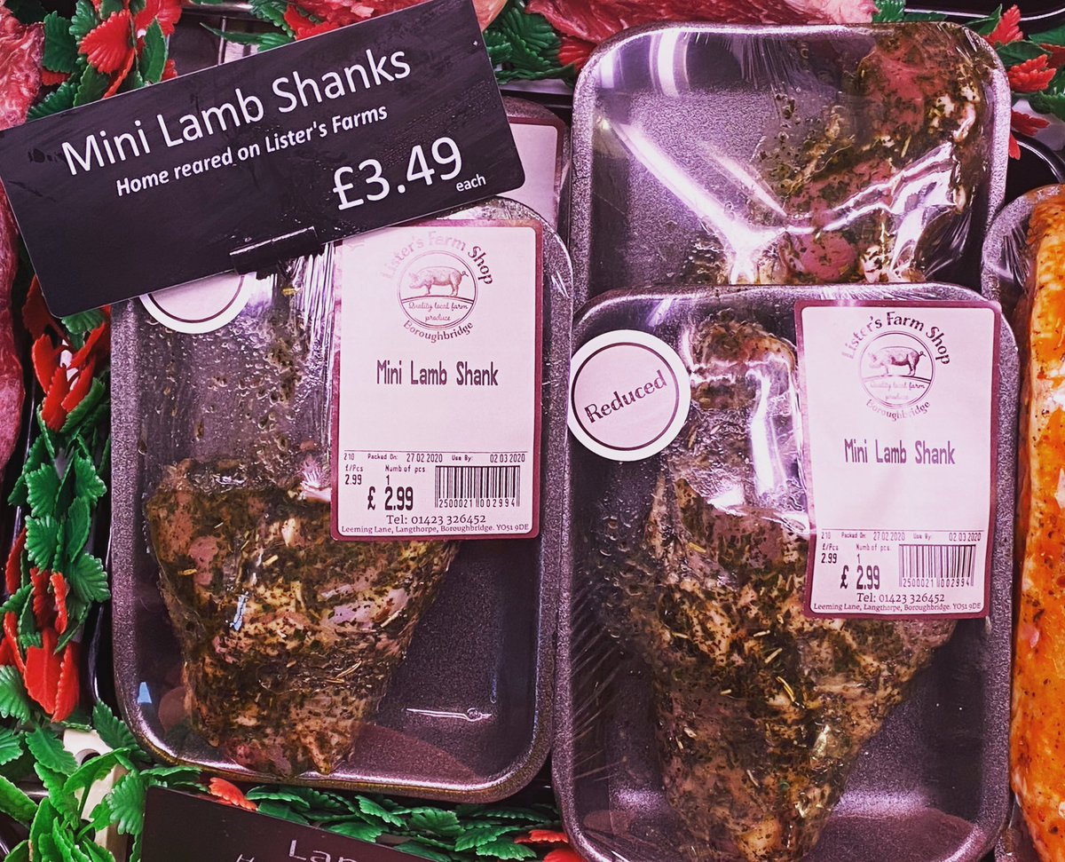 Mini lamb shanks on offer all this weekend - the ideal meal to enjoy during this cold snap! 🍴😋🥶#lamb #homereared #mintyglaze #tasty #coldweather #storms