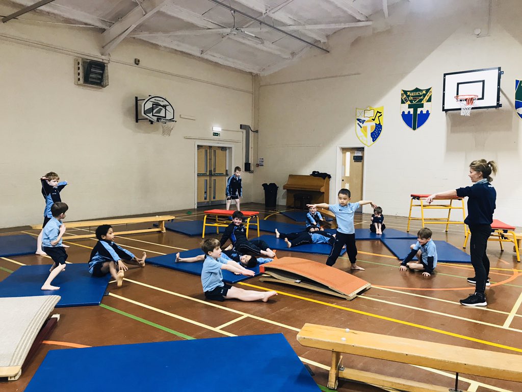 Year 2 having their taster gymnastics sessions with <a href="/PremierWoking/">Premier</a> Watch out for the new afterschool club for summer! Sign up out next week with club information
