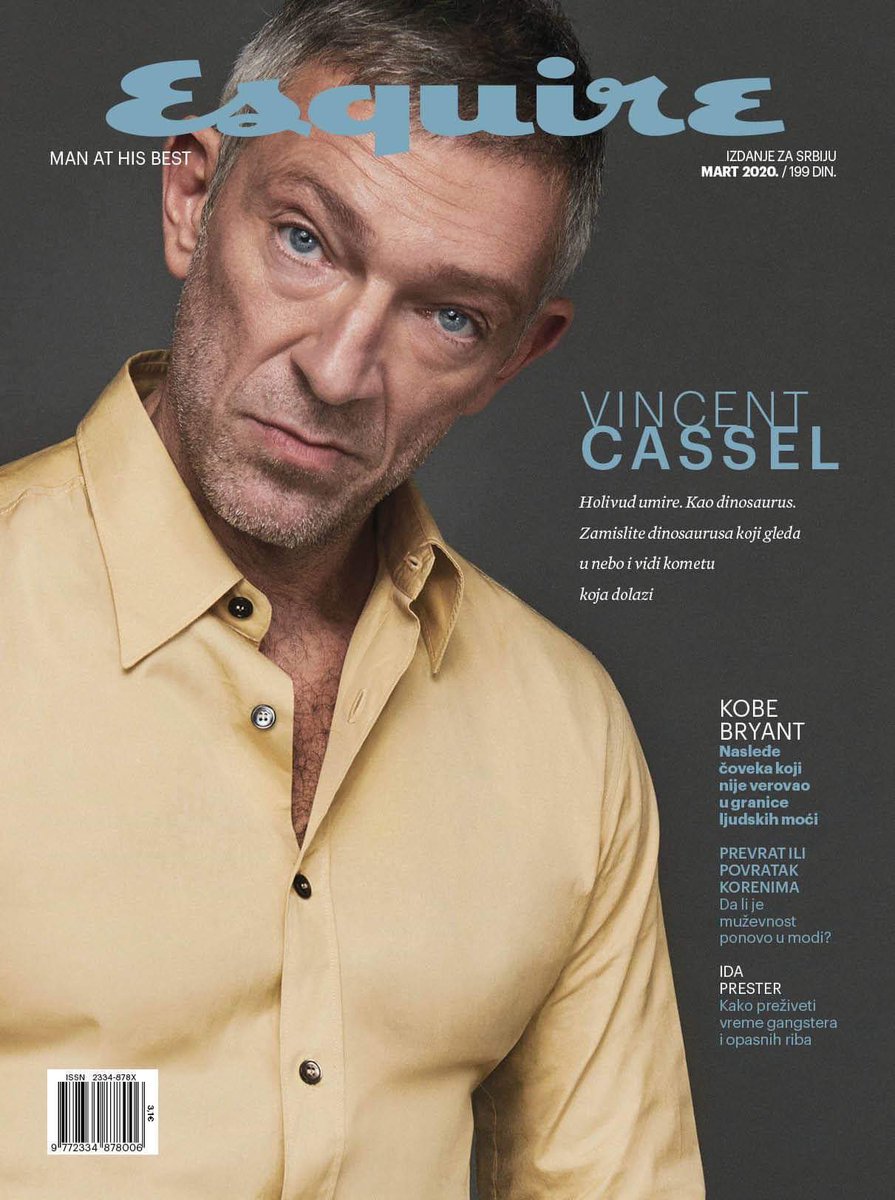 Esquiremagazin's tweet photo. Od sutra u prodaji! Martovski broj u znaku nove modne sezone. @vincentcassel dao je jedan od najboljih intervjua u karijeri a tekstovi naših autora o #kirkdouglas i #kobebryant su najbolje što o velikanu filma i izuzetnom sportisti možete pročitati na srpskom jeziku https://t.co/zDnU6ig4Ya