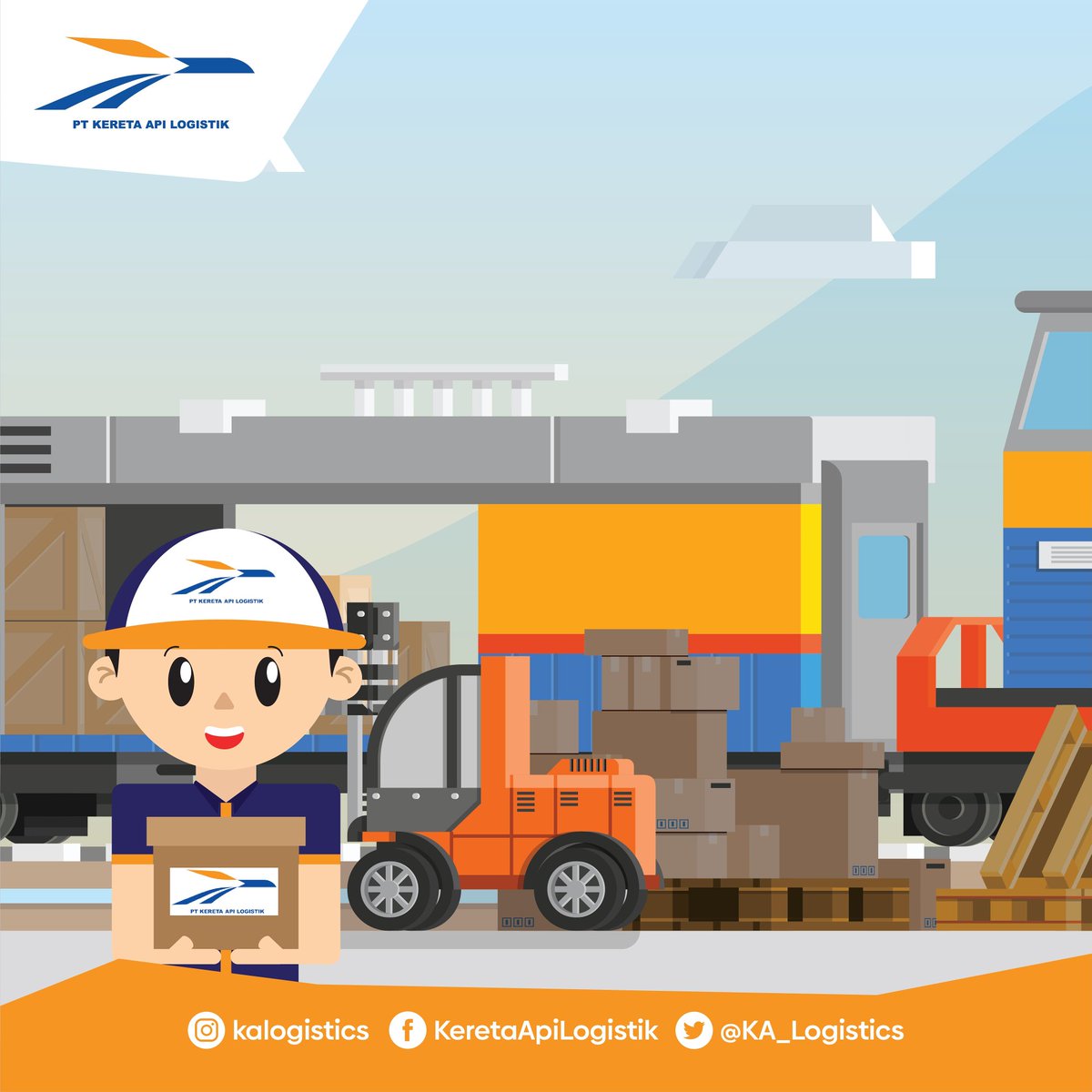 KA_Logistics's tweet photo. Tahukah #sahabatKALOG, satu rangkaian kereta api kontainer mampu mengangkut 60 TEUs atau setara dengan 60 truk kapasitas 20 ton. 
Dengan pengalihan beban dari jalan ke KA mampu mengurangi kemacetan jalan dan mengurangi beban jalan.

#KALOGISTICS #KALOGEXPRESS #BiarKALOGAja https://t.co/8ckljNXlbQ