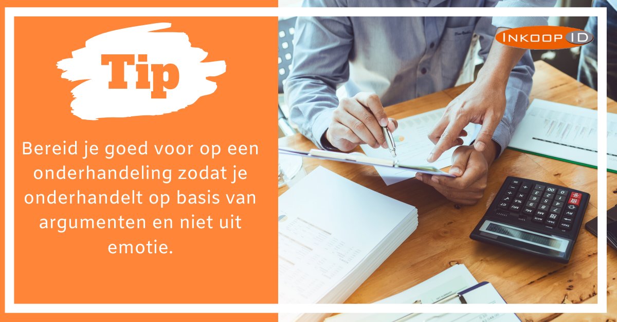InkoopID's tweet photo. #Vrijdagtip #Inkooptip 𝘖𝘯𝘥𝘦𝘳𝘩𝘢𝘯𝘥𝘦𝘭𝘦𝘯

De tip van deze vrijdag: 
Bereid je goed voor op een onderhandeling zodat je onderhandelt op basis van argumenten en niet uit emotie. 

#Onderhandelen #inkoop #inkoper #Procurement #Purchasing #Tip https://t.co/TnFlNpbuyD