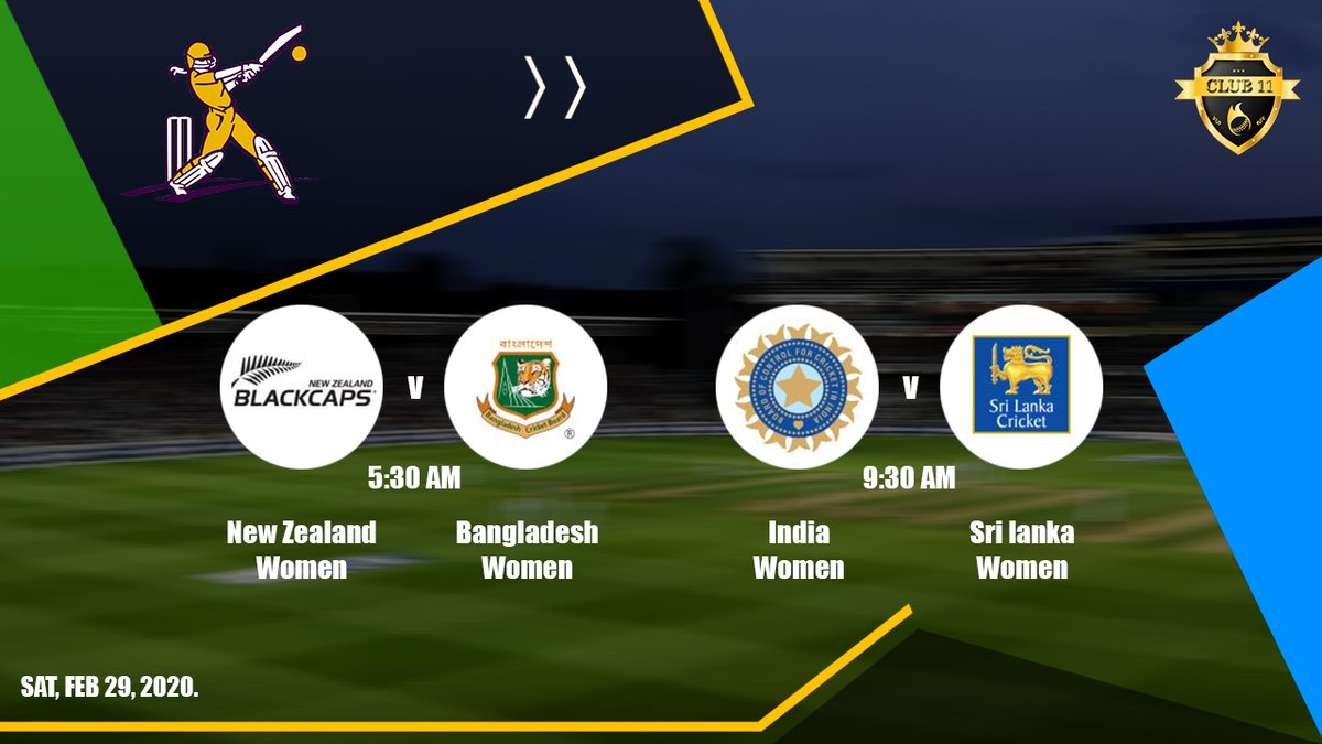 Club11fantasy's tweet photo. #T20WorldCup में  कल खेले जायगे दो मुकाबले New Zealand Women🇳🇿 vs Bangladesh Women🇧🇩  और India Women🇮🇳 vs Sri Lanka Women🇱🇰 के बीच, तो बनाइये अपनी टीम और जुड़िये कांटेस्ट में .
#NZWvBANW #INDWvSLW  #YehKhelHaiPowerPlayKa
#CLUB11 https://t.co/vN1CZj0KUN