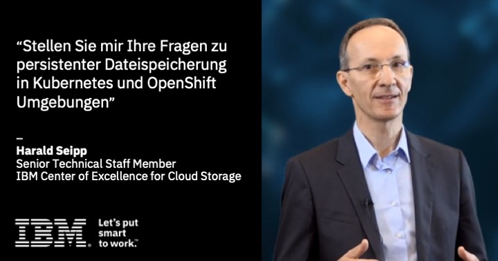 Kommen Sie zu den #IBMStorageDays und besuchen Sie meinen Vortrag zu #SpectrumScale und #Kubernetes #OpenShift. Mehr zum Event unter ibm.biz/SSSD2020
#IBMStorage <a href="/Thomas_Harrer/">Thomas Harrer</a> <a href="/GoetzMenIBM/">GoetzMensel</a> <a href="/StorageUlf/">Ulf Troppens</a> <a href="/TorstenRapp/">Torsten Rapp</a>