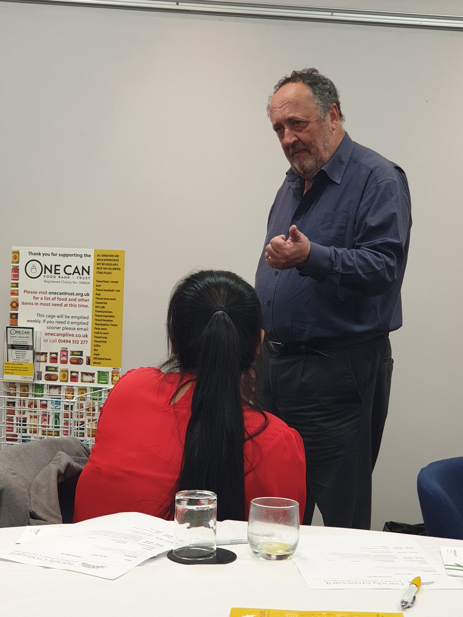 Great initiative @One_Can_Trust food Bank collection baskets in companies.  Want one? Contact Bruce