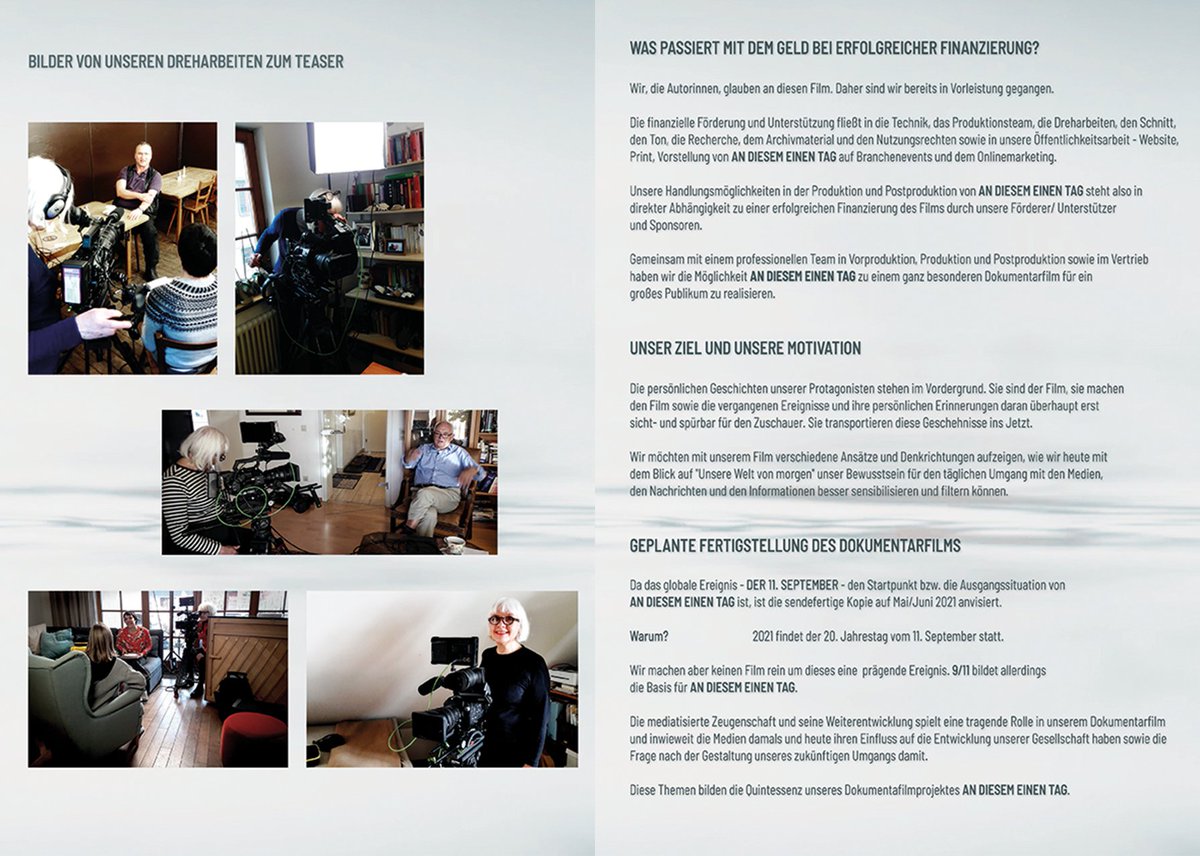 EinenAn's tweet photo. Unsere digitale Pressemappe zu AN DIESEM EINEN TAG - Ein schwäbisches Crowdfunding Projekt ist online!
https://t.co/8PY2pS9a79
#pressemappe #pr #marketing #kommunikation #film #documentary #movie #andiesemeinentag #chernobyl #11september #gladbeck #mauerfall #berlin #doku https://t.co/wcFIKdZNKw