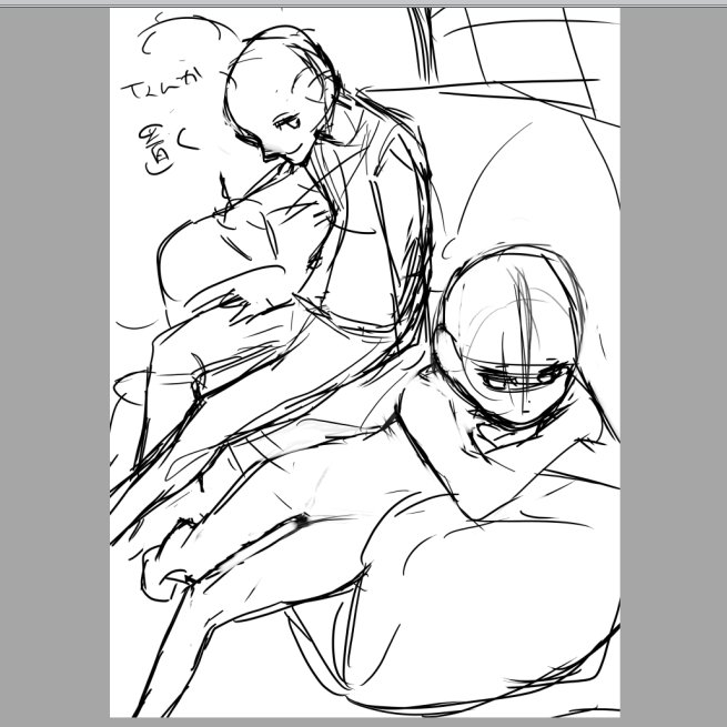これはラフだけ描いて満足しちゃった三銃士…😇 