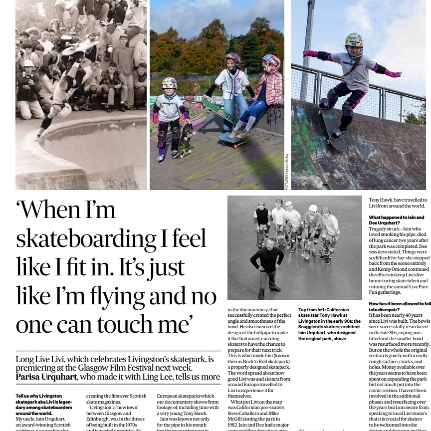 Check out the big article in the Scotsman about Long Live Livi today! Also tune in to BBC Radio Scotland 3-4pm today to hear an interview of one of the mums, Snagglerats and the co-director Parisa Urquhart speak about the film. <a href="/ScottishDocInst/">Scottish Documentary Institute</a> <a href="/glasgowfilmfest/">Glasgow Film Festival</a> <a href="/BBCScotland/">BBC Scotland</a>