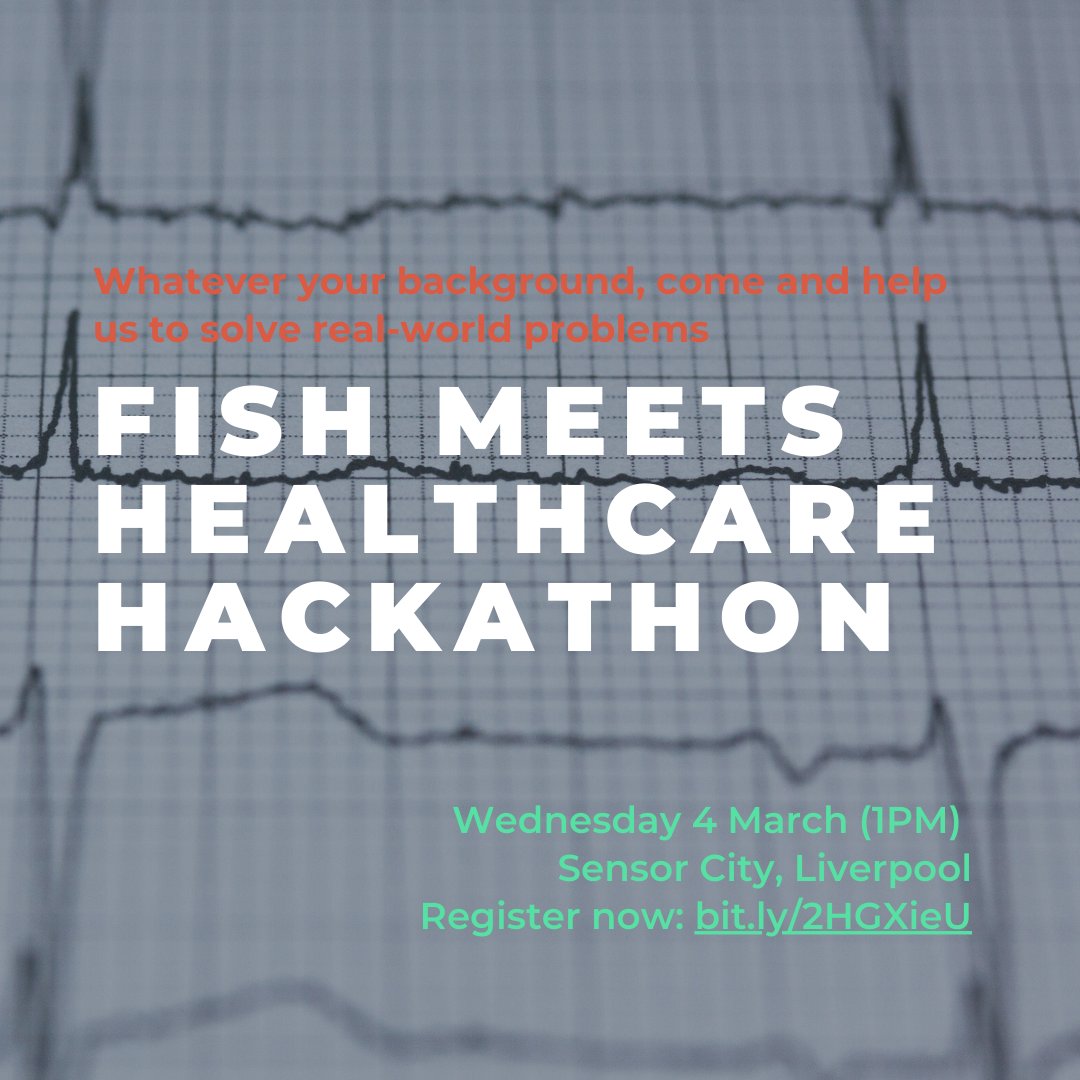 AlexisNolanWeb1's tweet photo. Do you want to #collaborate with other students across Science &amp; Engineering &amp; HLS to have fun, find solutions to real life problems &amp; develop your #employability skills at the same time? Then come to the FISH #hackathon @SensorCityUK next Wed from 1pm.  https://t.co/xrZ03EuTyX https://t.co/d1APrV8fzs