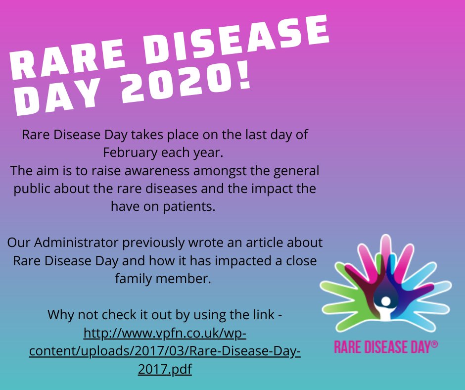 Rare Disease Day takes place on the last day of February each year. The aim is to raise awareness amongst the general public about the rare diseases and the impact the have on patients. 

#RareDiseaseDay