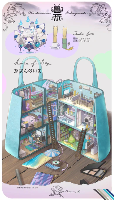 うちの子設定鞄の中に住んでいるお狐 