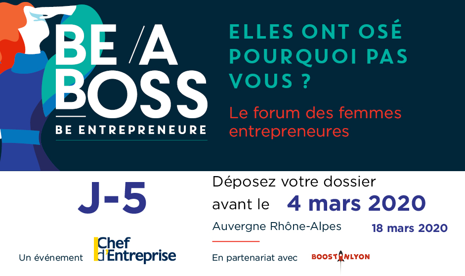 J-5 pour déposer votre candidature #Beaboss_2020 Auvergne Rhône-Alpes, dédié aux jeunes femmes entrepreneures. Candidatez avant le 4 03 20 sur bit.ly/36d2EbH🗓️RDV le 18 mars pour la 2ème étape du Be a boss Tour 2020📍Hôtel de la Métropole à Lyon
bit.ly/2vHUWtA