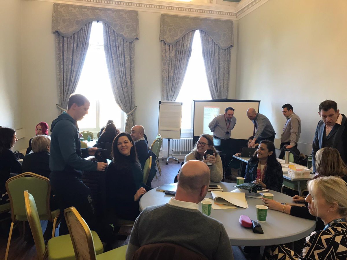 improve_BDCFT's tweet photo. Excellent session yesterday working with partners across the system to look at Co-Production, Care Co-Ordination and most importantly providing great patient care. Room full of people really wanting to make a difference. Exciting times #RightPersonRightplaceRighttime https://t.co/eSS2BfVGQB